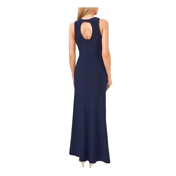 MSK 93900363L Sz 16 Navy Style Setter Embellished Front-Slit Evening Gown $129 - Picture 12 of 12